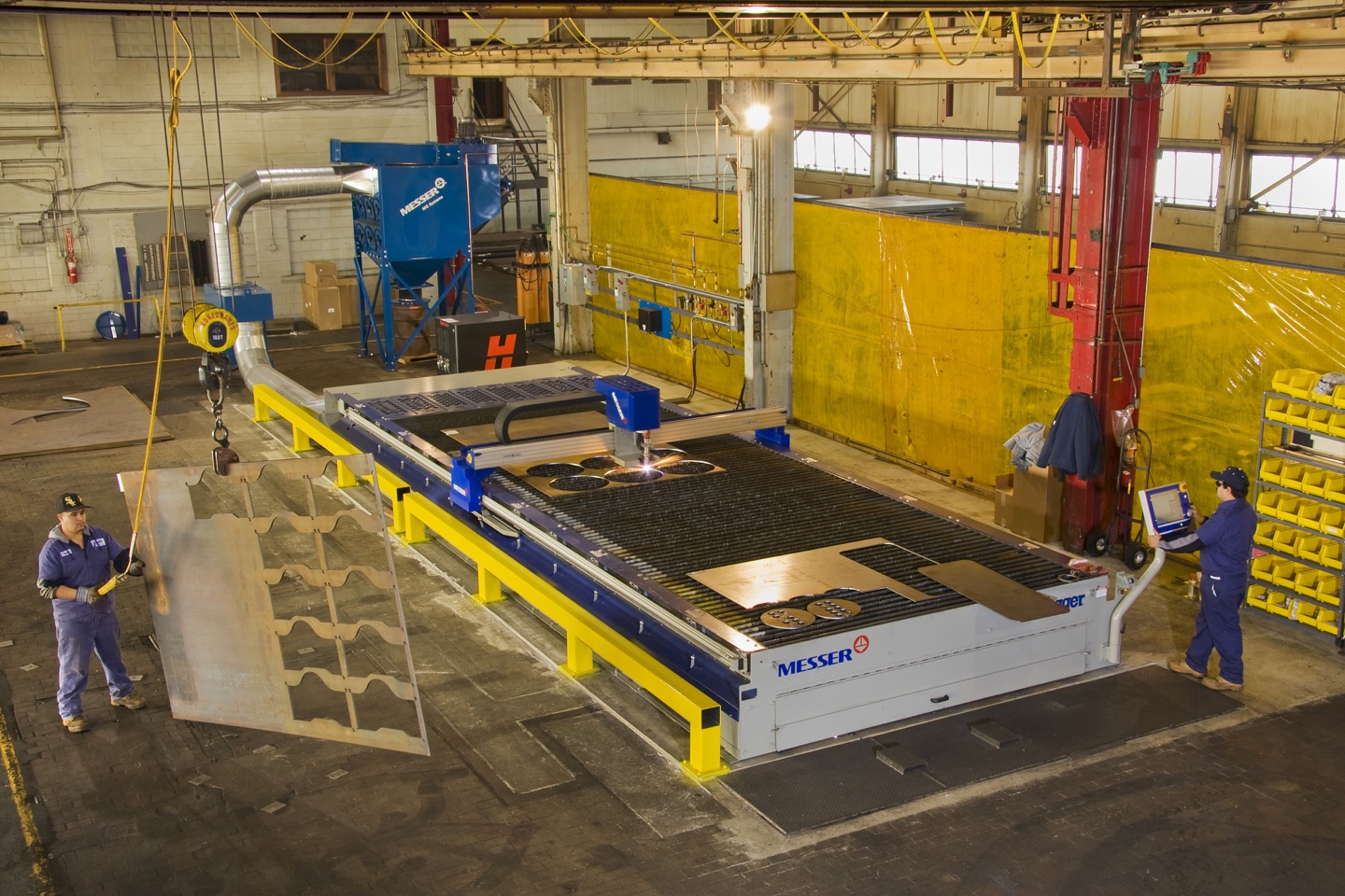 Plasma cutting equipment in production at Accurate Metal Products