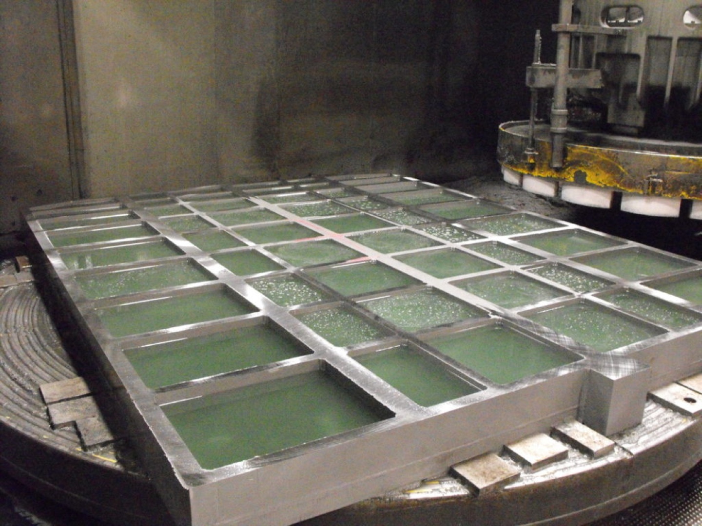 Blanchard grinder and production floor setup